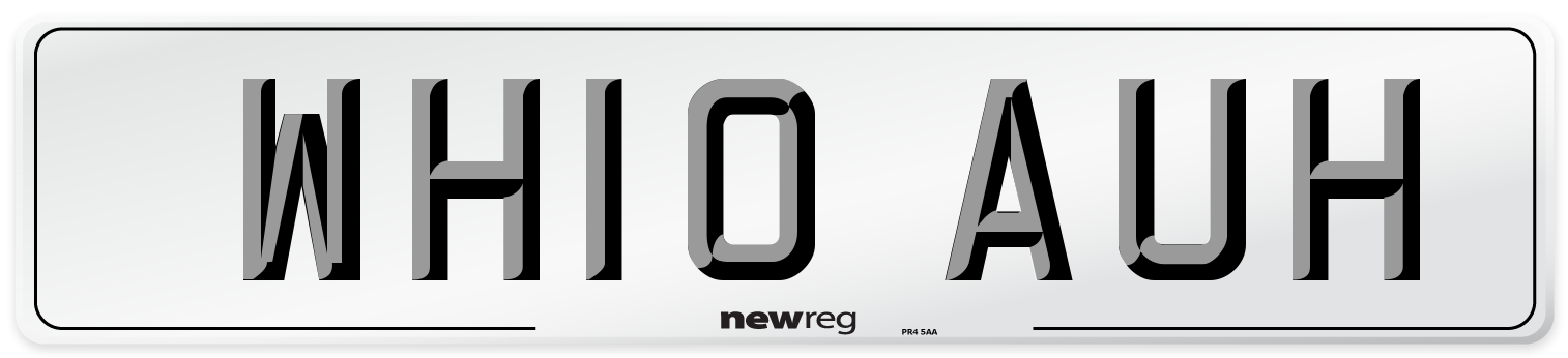 WH10 AUH Number Plate from New Reg